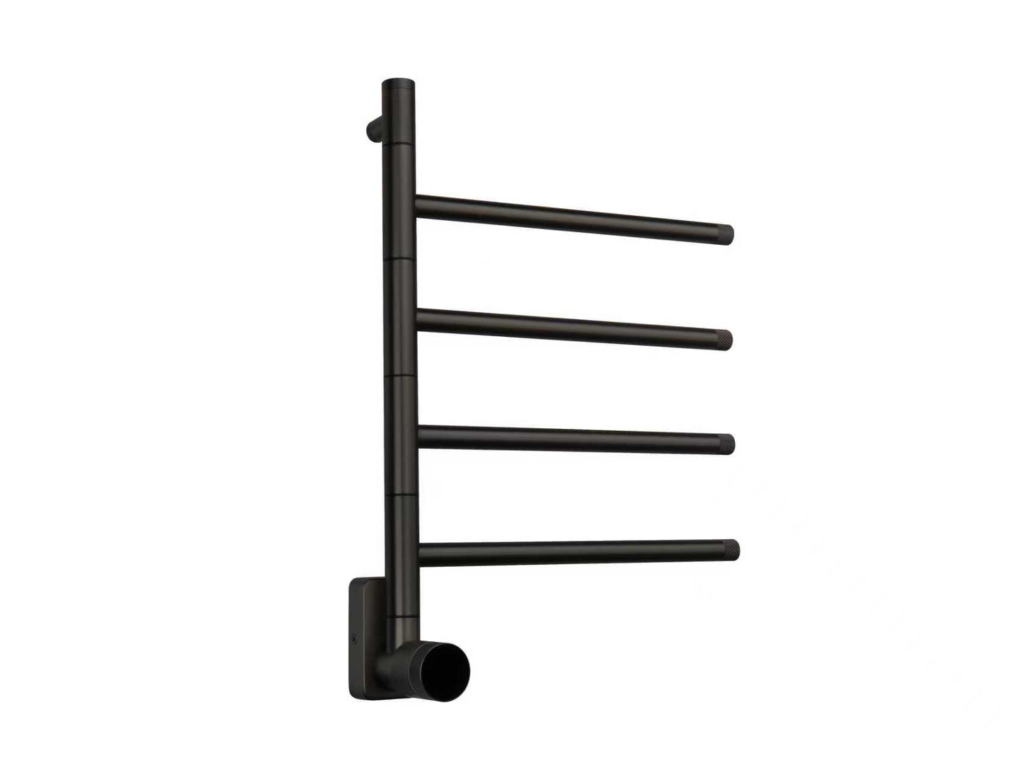 Elektrische handdoek radiator black met thermostaat