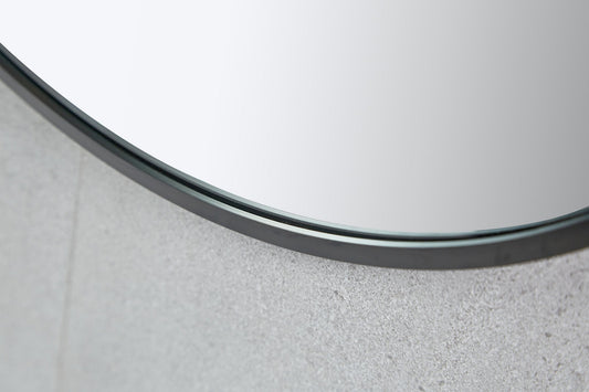 Espejo redondo 60 cm con marco negro