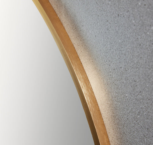 Espejo redondo 80 cm con marco dorado