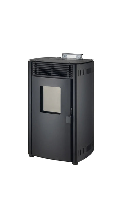 Estufa de pellets - 8.8KW - para 60-80 m2 - 5 niveles - temporizador - CR05 Negro