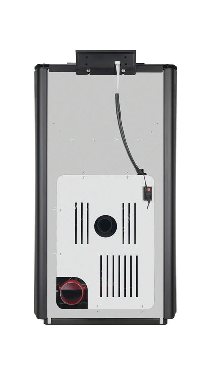 Estufa de pellets - 8.8KW - para 60-80 m2 - 5 niveles - temporizador - CR05 Negro