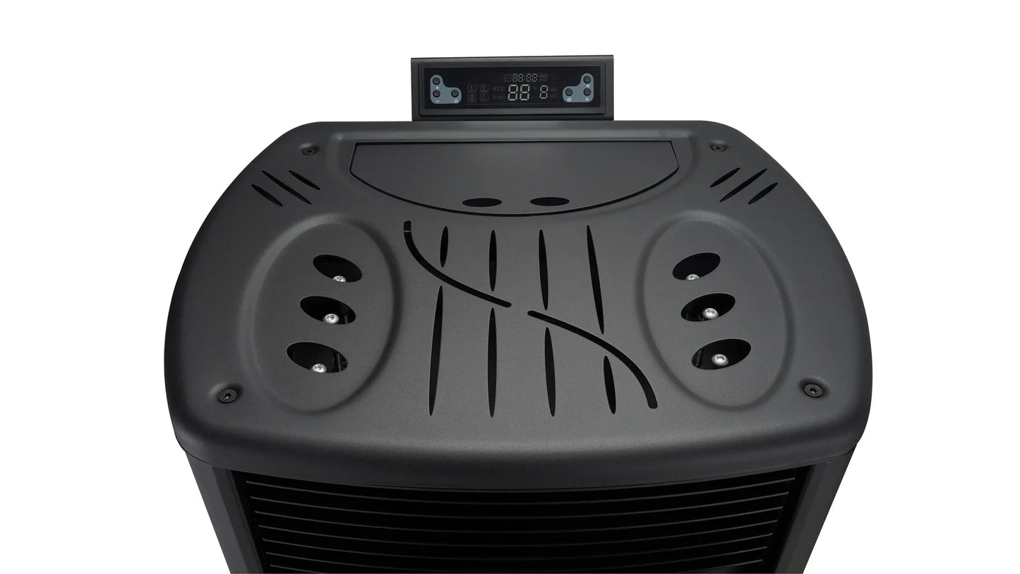 Estufa de pellets - 9,9 kW - para 80-100 m² - 5 niveles - temporizador - CR9 - puerta doble