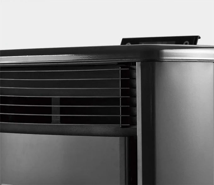 Estufa de pellets - 9,9 kW - para 80-100 m² - 5 niveles - temporizador - CR9 - puerta doble