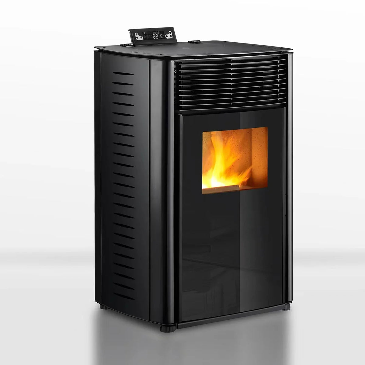 Pellet Stove - 13.1kW - for 80-100 m2 - 5 levels - timer - CR04 Black