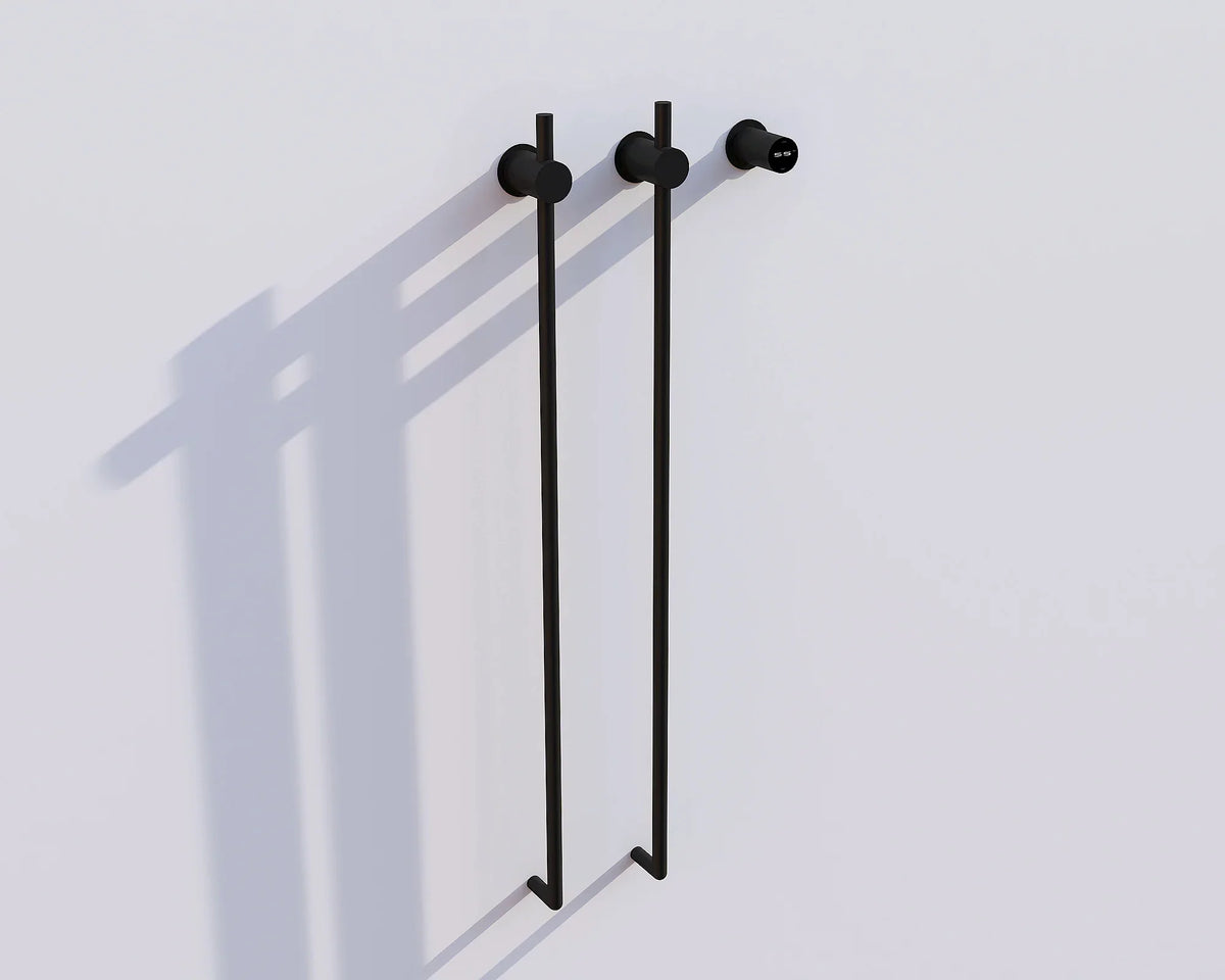 Electric Towel Rack Black with thermostat L-SR0200-B