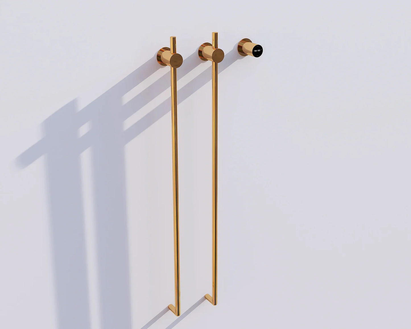 Elektrische handdoek radiator gold met thermostaat L-SR0200-T