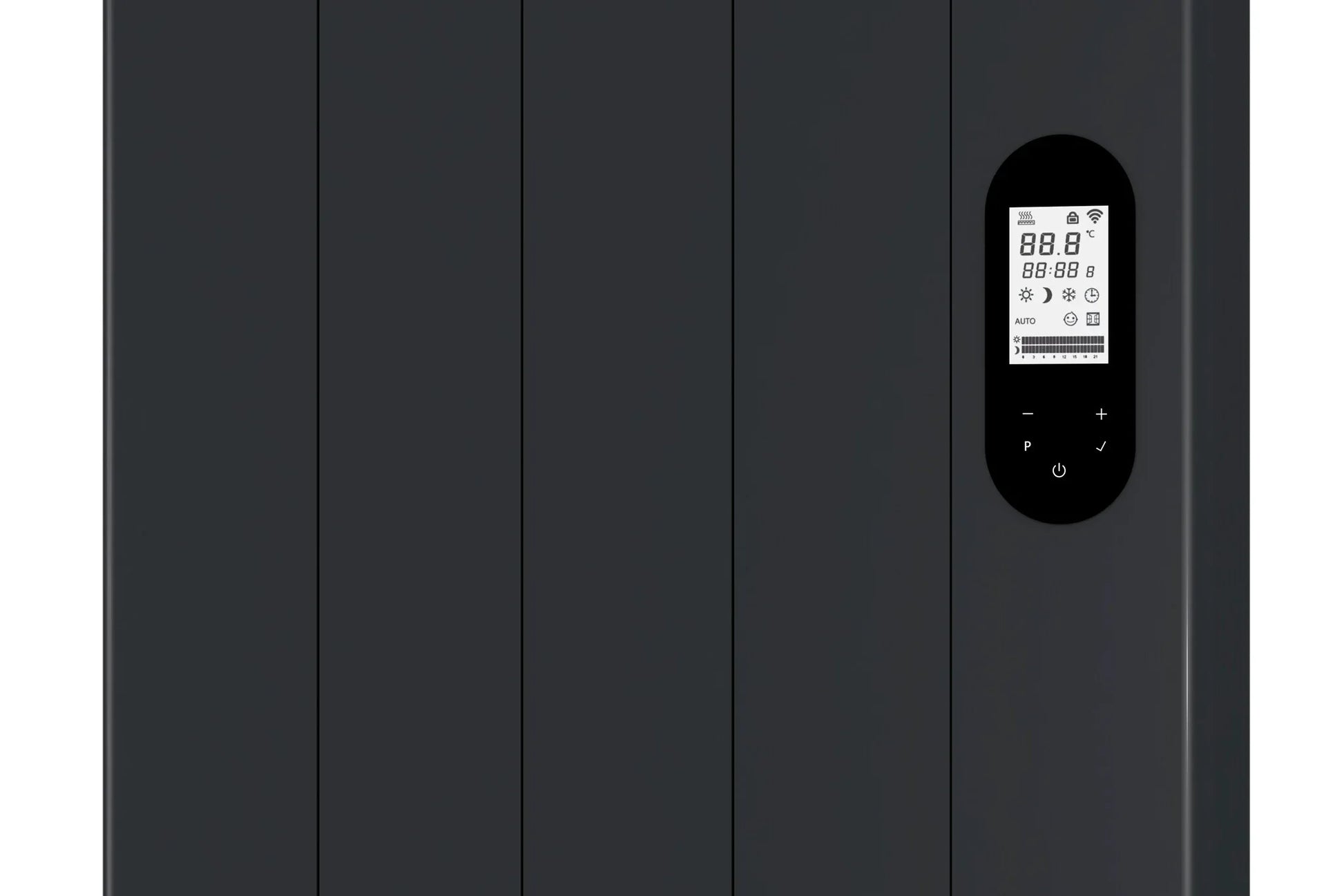 Calefacción de calidad radiador vertical Civetta negro