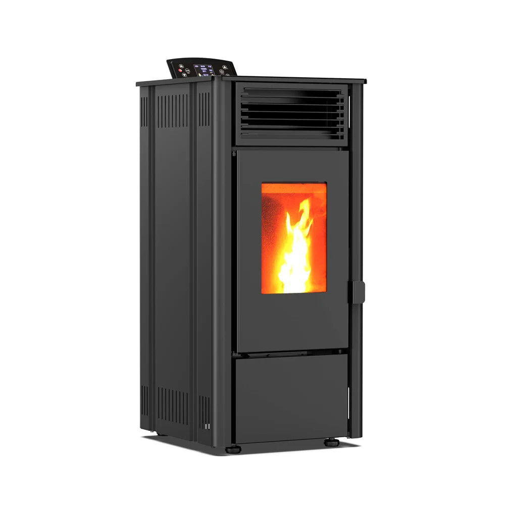 Pellet Stove - 7.7 kW 70-80 m² - 5 levels - timer - KM0805A - Black