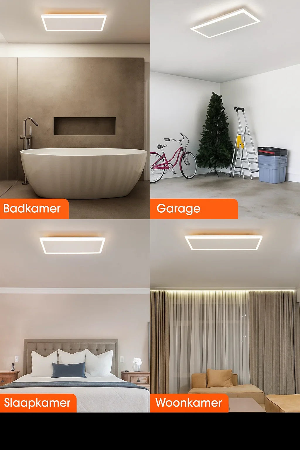 QH-InfraGlow Serie panel de infrarrojos con iluminación LED 107x39 cm 1300watt