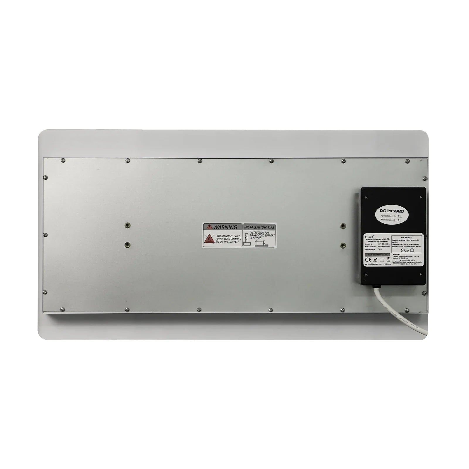 QH-InfraGlow Serie panel de infrarrojos con iluminación LED 107x39 cm 1300watt