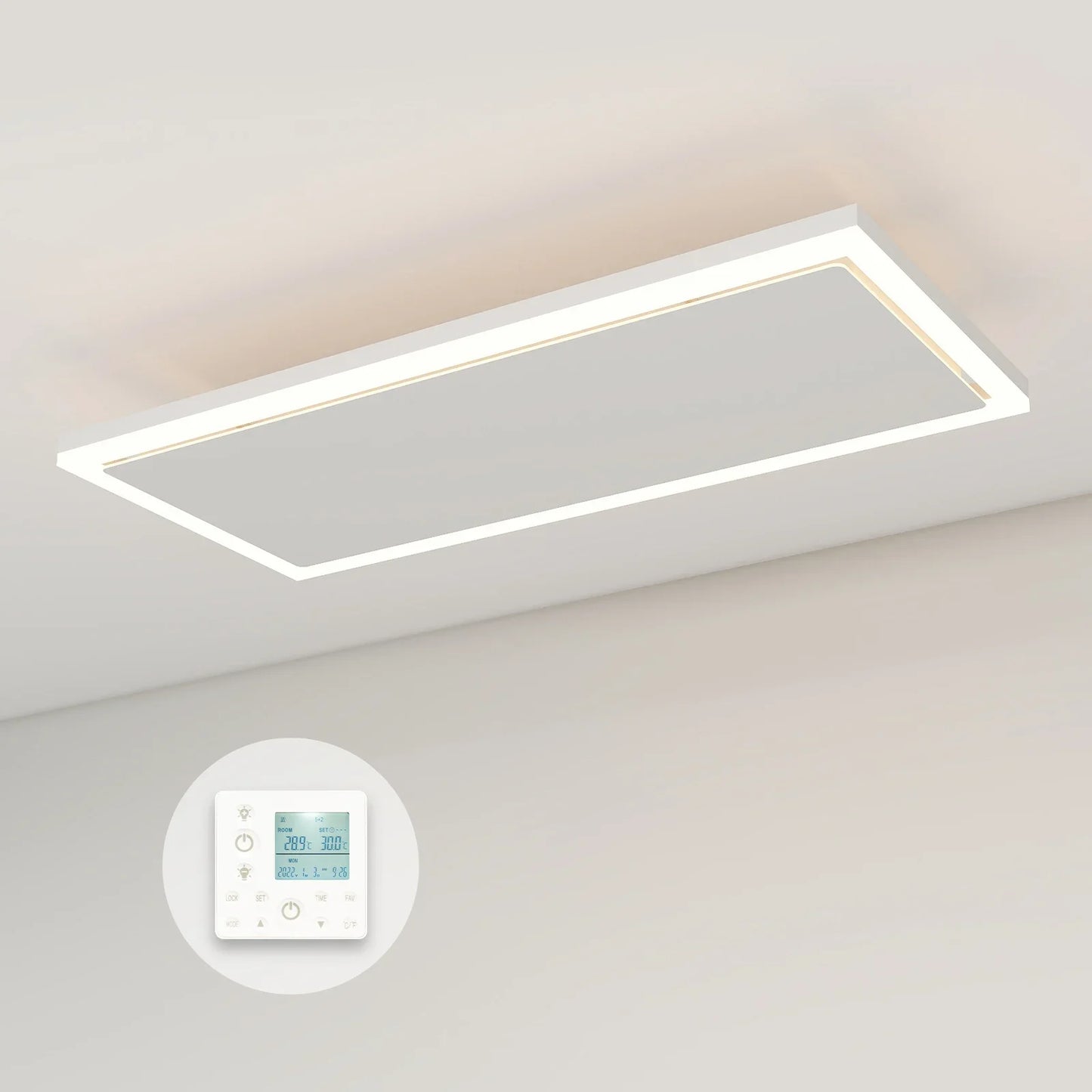 QH-InfraGlow Serie panel de infrarrojos con iluminación LED 135x39 cm 1700 vatios
