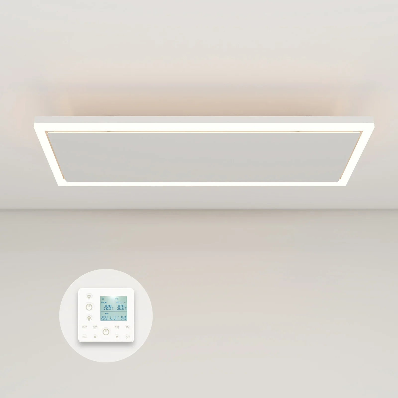QH-InfraGlow Serie panel de infrarrojos con iluminación LED 135x39 cm 1700 vatios