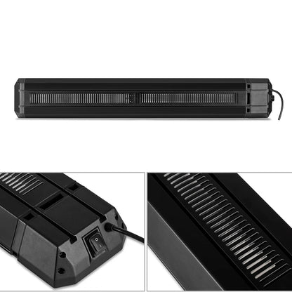 Calefactor infrarrojo de patio Calore negro 1600 - 2200Watt ajustable