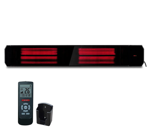 Infrarood terrasverwarmer Calore black heater instelbaar met 1600 - 3200Watt