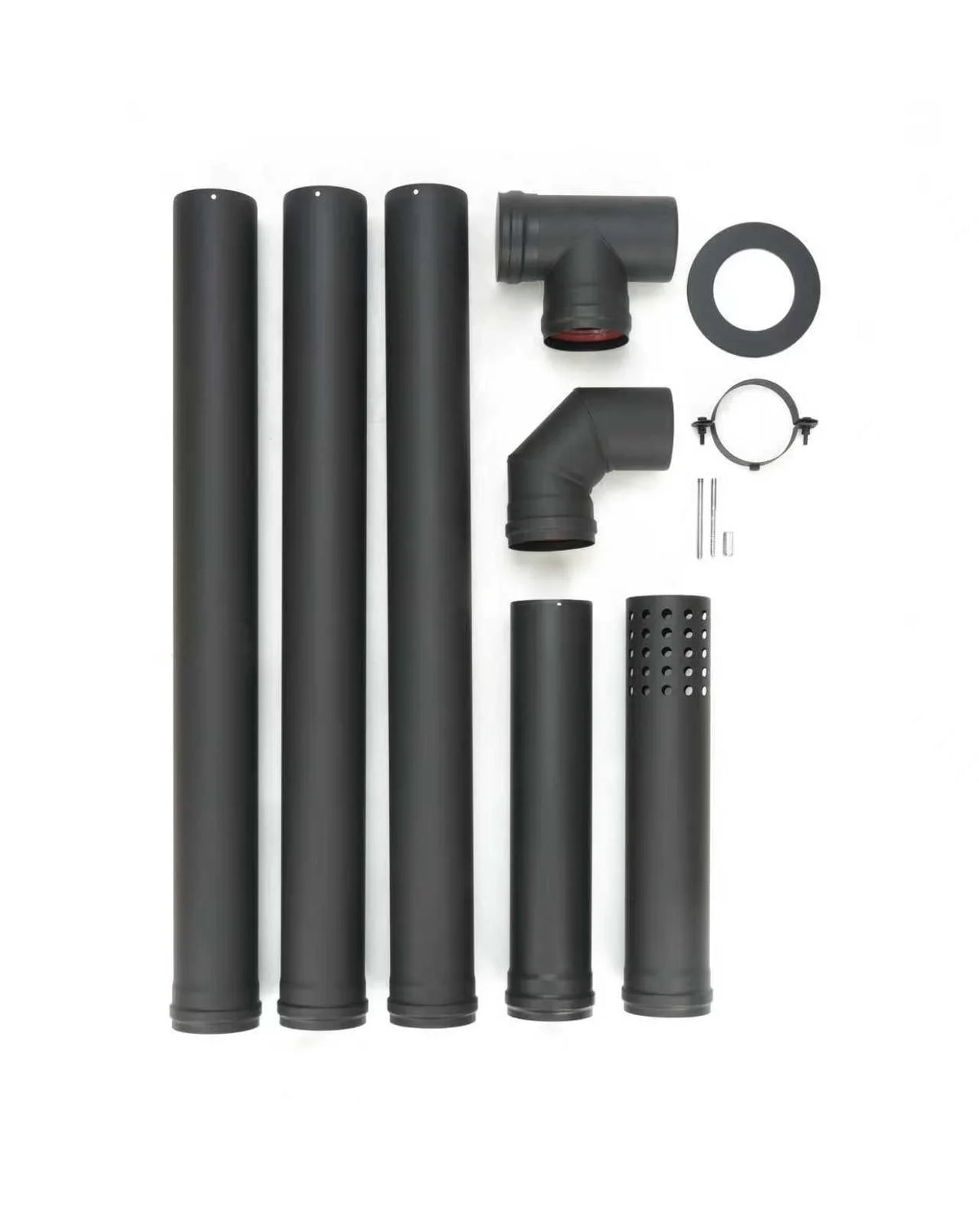 Pipe Set for Pellet Stove - Ø 100 mm - Carbon Steel - Non-Electric Model
