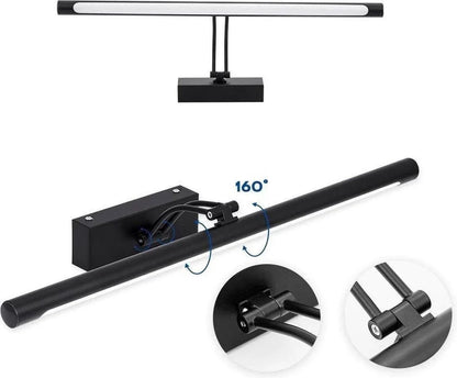 Lámpara espejo iluminación LED negro regulable