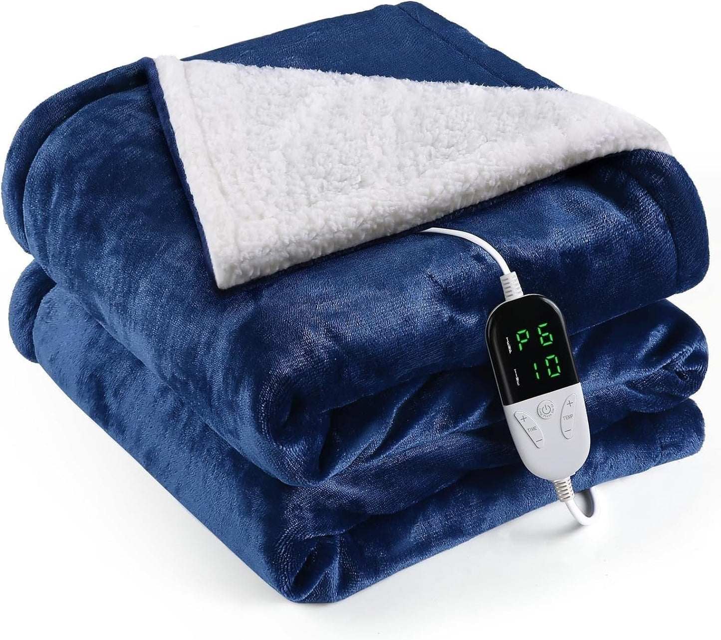 Manta eléctrica - Manta eléctrica - 1 persona - 180x150 cm - Fleece - azul