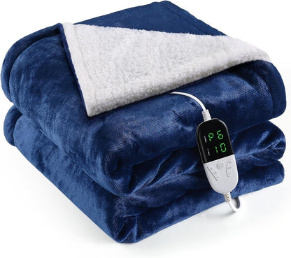 Manta eléctrica - Manta eléctrica - 1 persona - 180x150 cm - Fleece - azul
