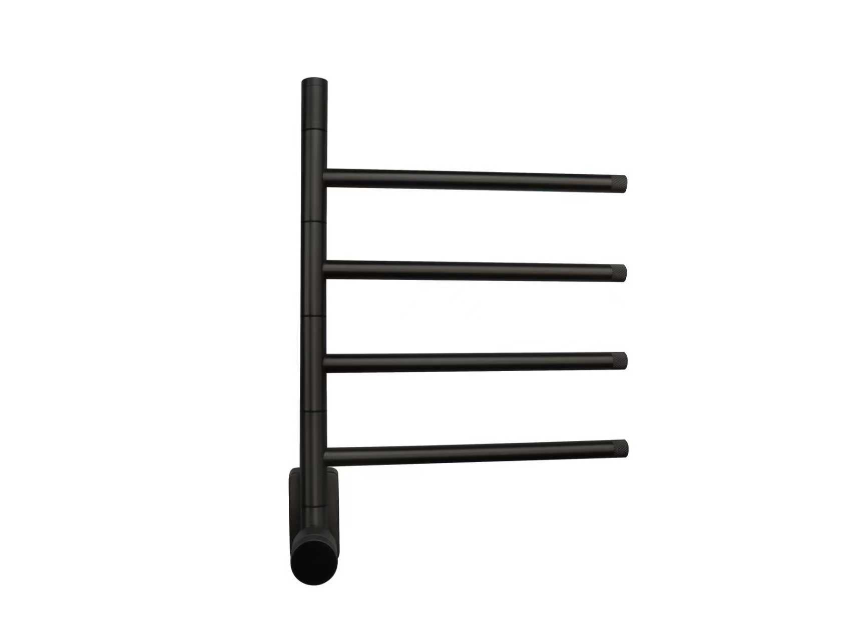 Elektrische handdoek radiator black met thermostaat