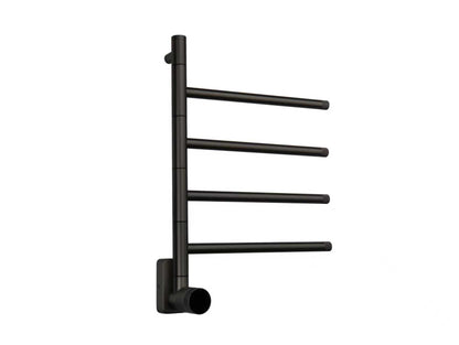 Elektrische handdoek radiator black met thermostaat