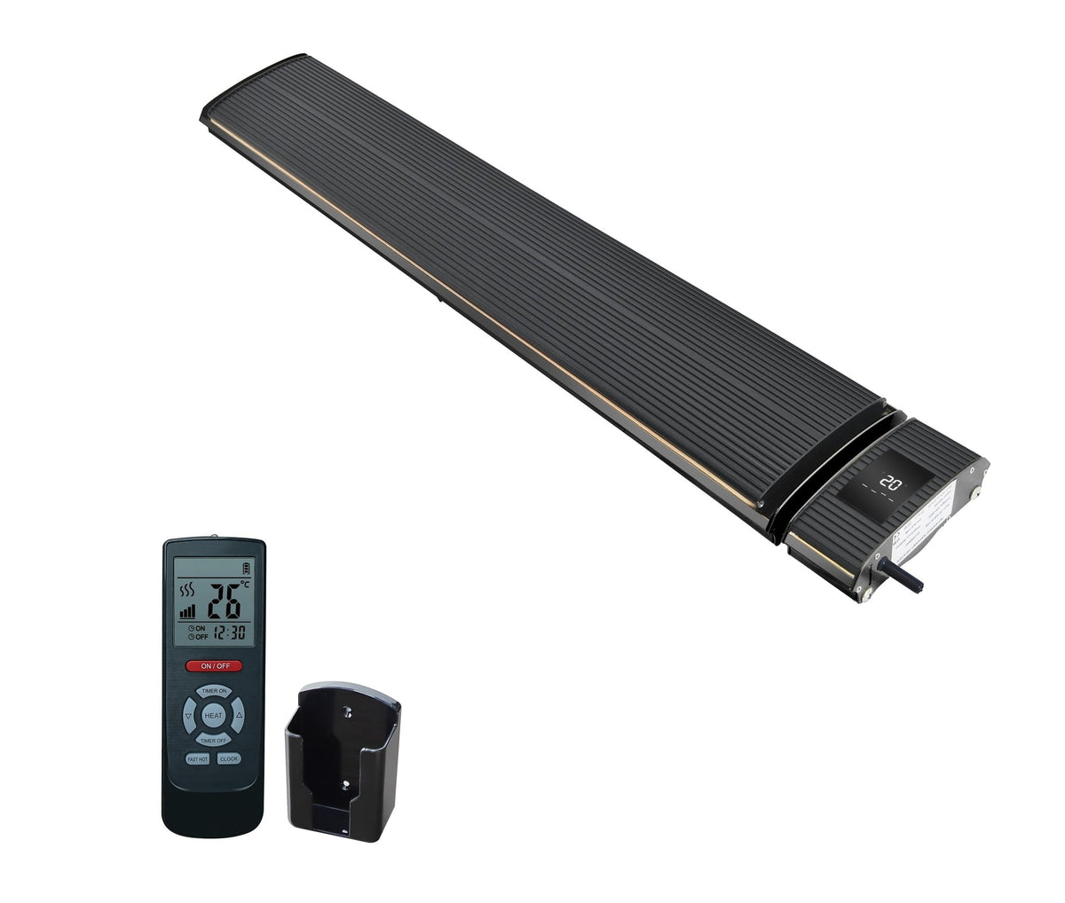 Second chance - WiFi infrared patio heater black heater  1800 - 2400Watt - 1800 Watt