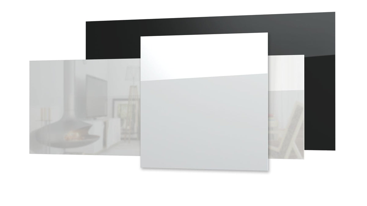 Second chance - Ecosun GS-Series infrared panels white or black (wall or ceiling) - Dimensions: 60 x 60 cm, 300 Watt, Finish: White glass, Towel Rail: Without towel rail and accessories (panel only)
