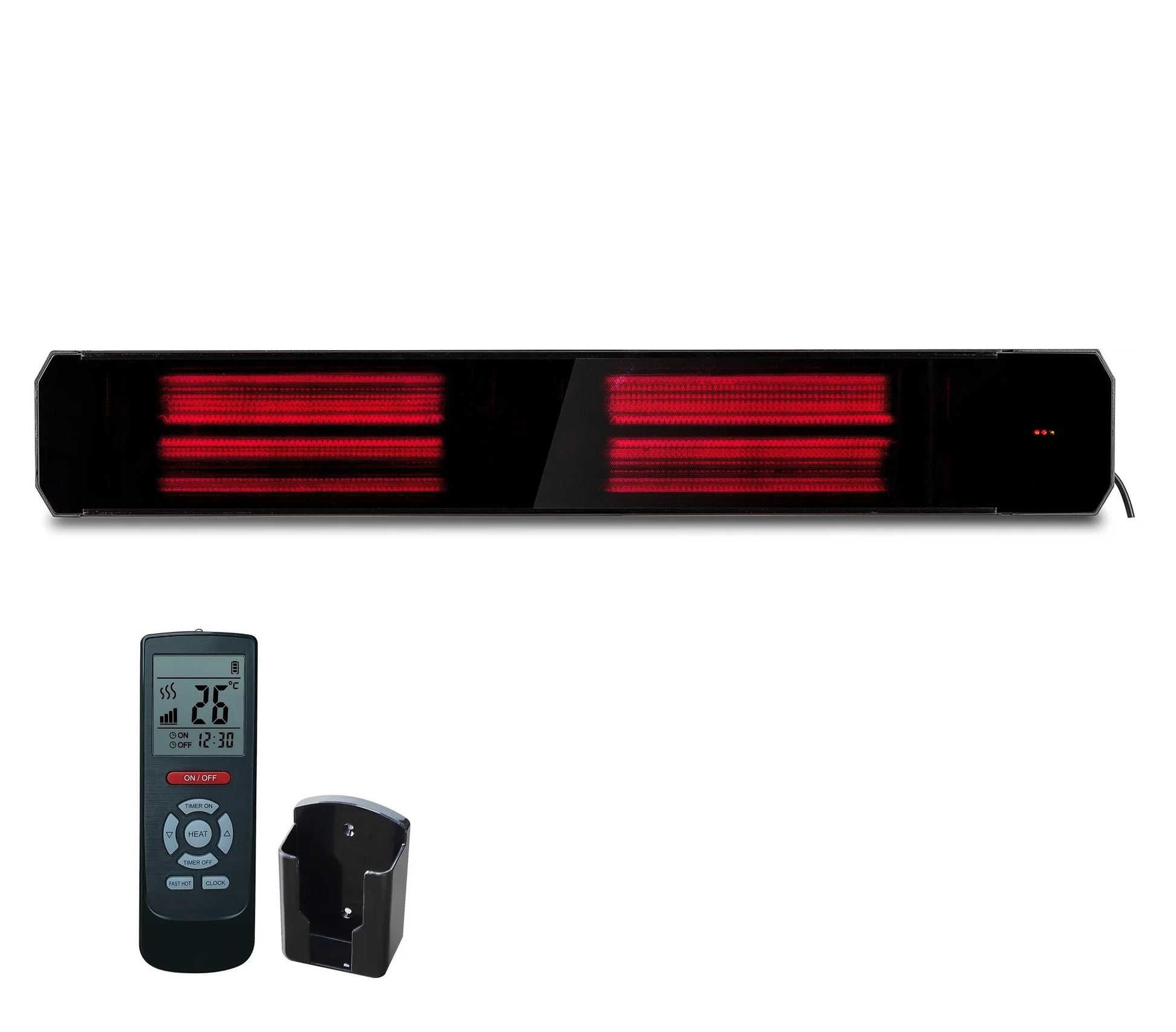 Tweedekans - Infrarood terrasverwarmer Calore Wifi black heater instelbaar met 1600 - 3200Watt - 2200Watt 1160*180*77mm