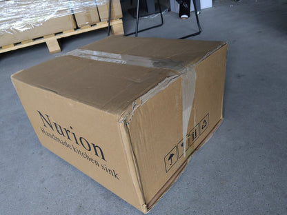 Tweedekans - Nurion Spoelbak Black Metal 28,5 x 34,5– Spoelbak Keuken - Spoelbakken Keuken – Wasbak Keuken - zonder Kraangat RVS - Default