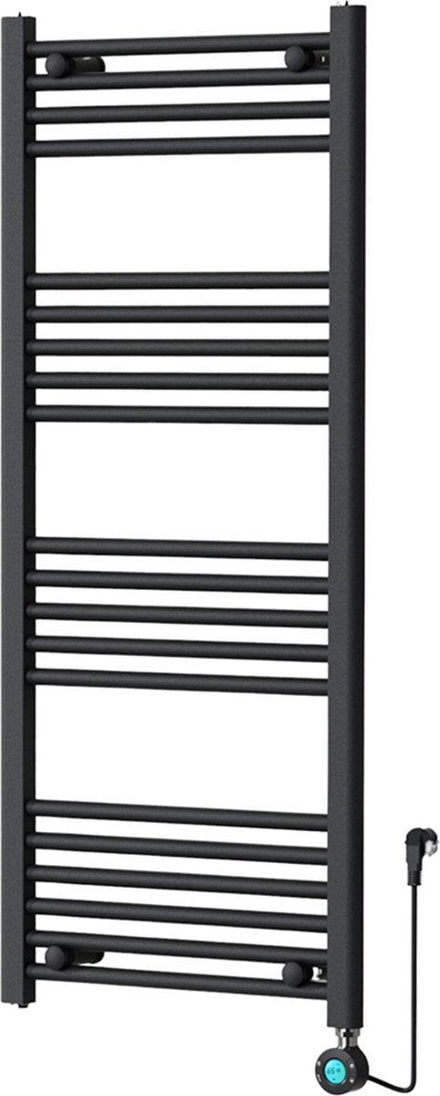 Second chance - Electric Towel Radiator with Digital Thermostat - Bathroom Radiator - 1200 × 500 mm - Matte black - 500 Watt - Default
