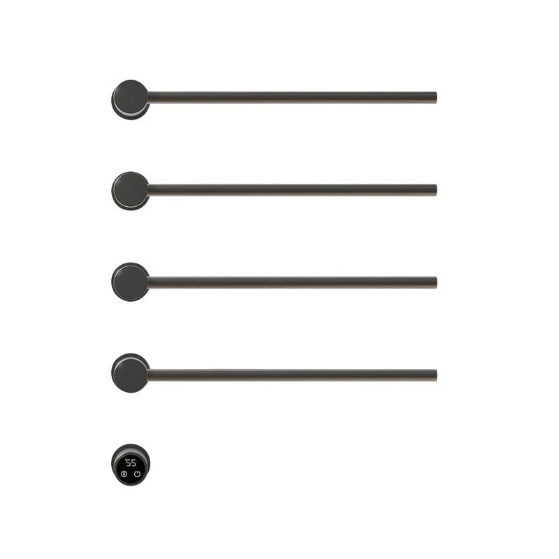 Radiador toallero eléctrico negro con termostato L-SR0005-B