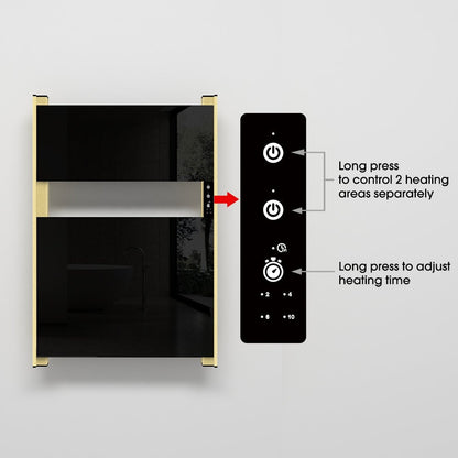 Radiador eléctrico Maverick 90Watt negro-dorado