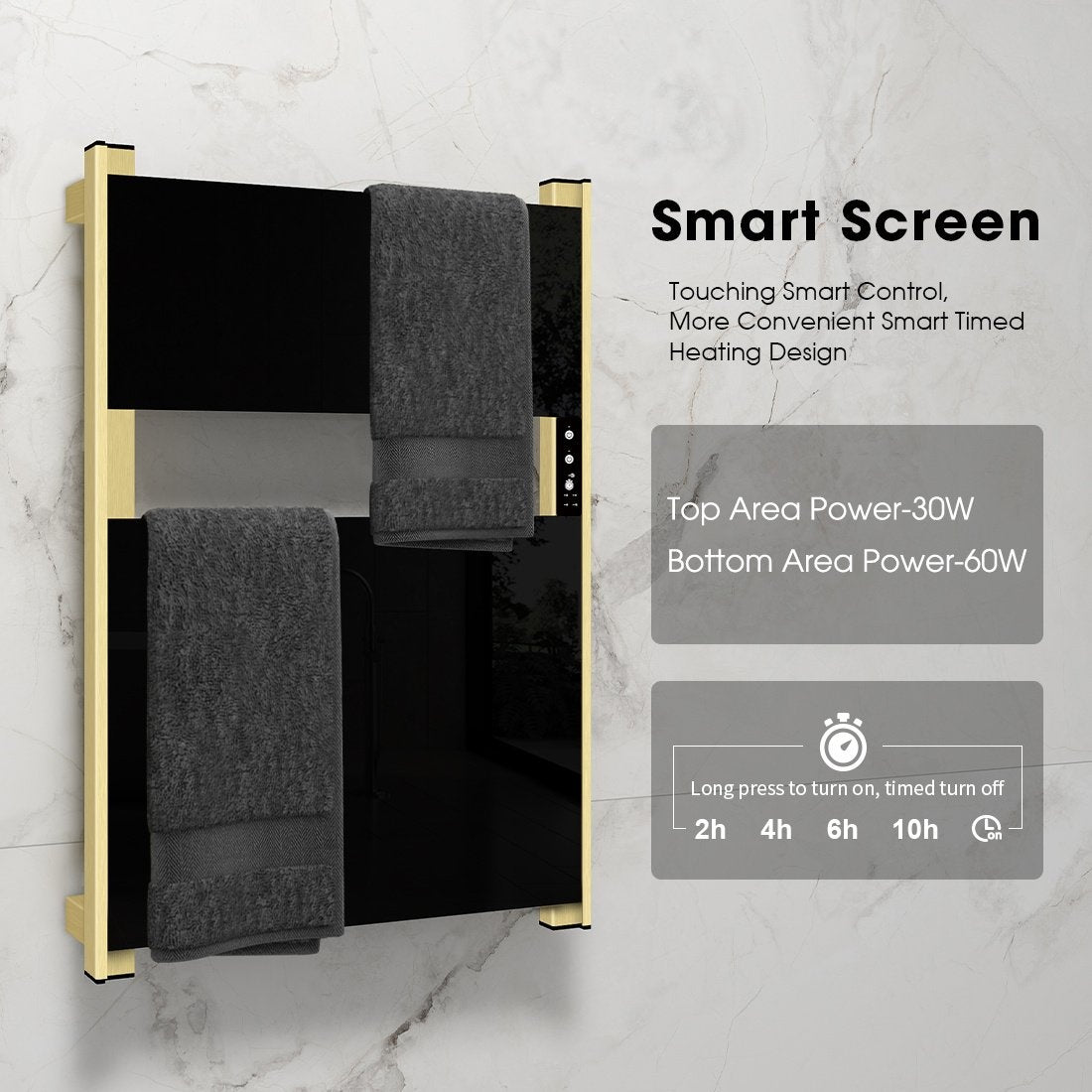Radiador eléctrico Maverick 90Watt negro-dorado