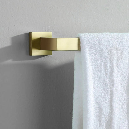 Toallero cuadrado dorado