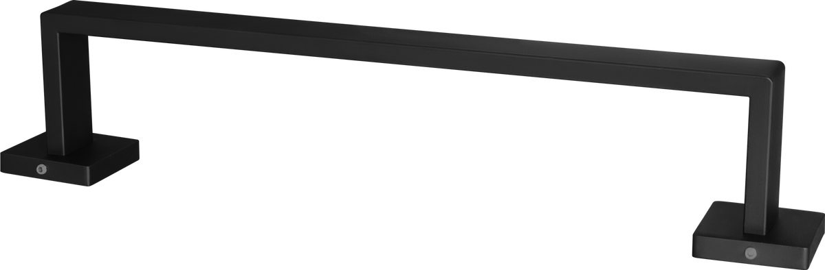 Square Matte Black Towel Ring