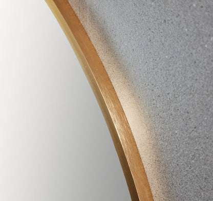 Spiegel rond 100 cm met koperen frame