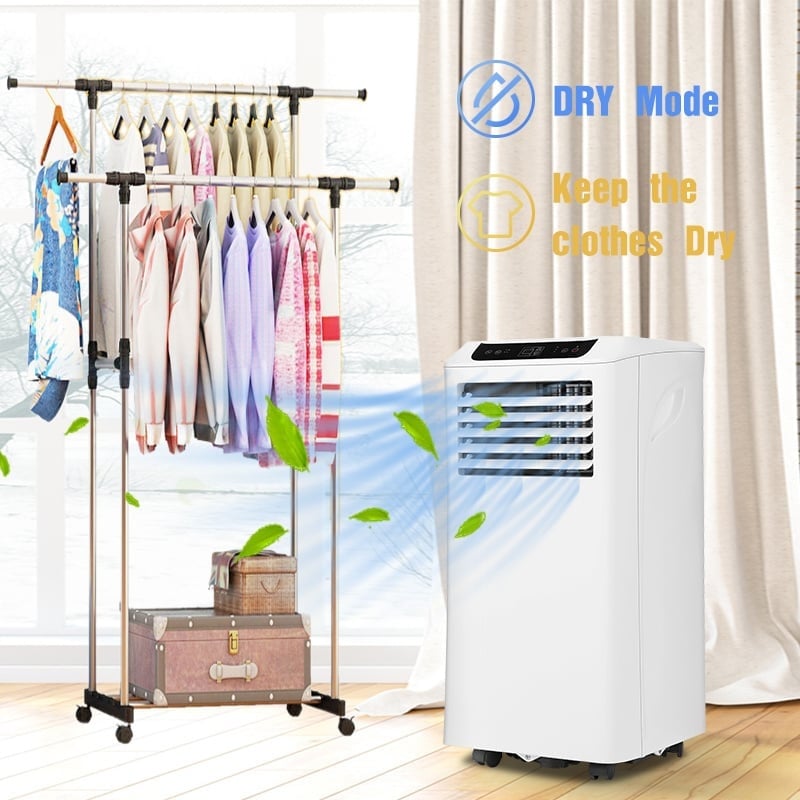 Aire acondicionado móvil Wifi deshumidificar y ventilar con junta de ventana y purificador de aire 9000btu
