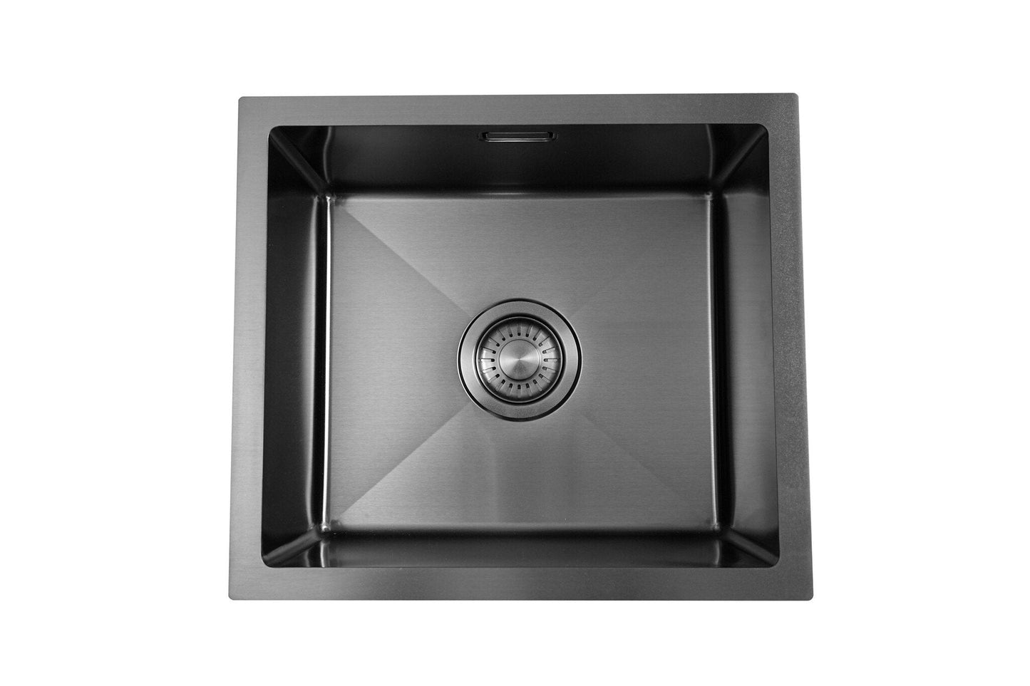 Nurion Fregadero Metal Negro 44,5 x 34,5- Fregadero Cocina - Fregaderos Cocina - Fregadero Cocina - sin agujero para grifo acero inoxidable