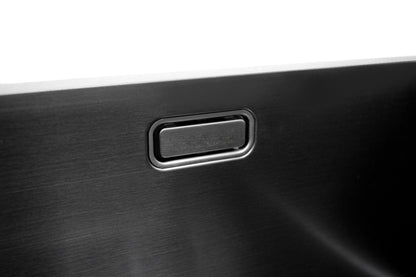 Nurion Fregadero Metal Negro 44,5 x 34,5- Fregadero Cocina - Fregaderos Cocina - Fregadero Cocina - sin agujero para grifo acero inoxidable
