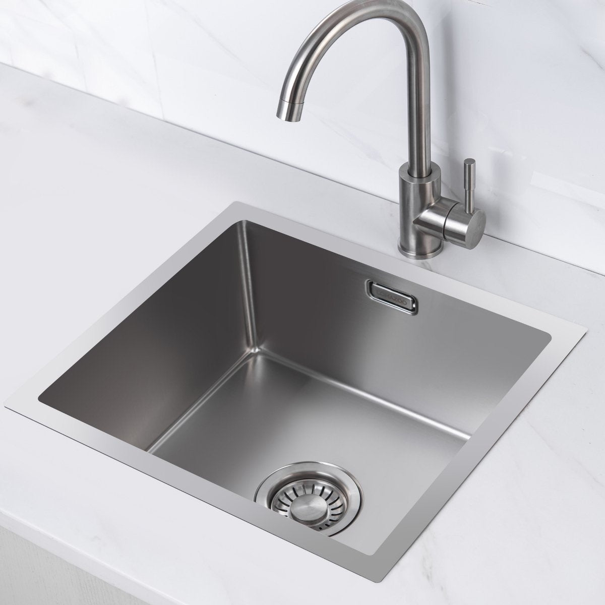 Nurion Stainless Steel Sink 39.5 x 34.5 – Kitchen Sink - Kitchen Sinks – Kitchen Basin - without Tap Hole