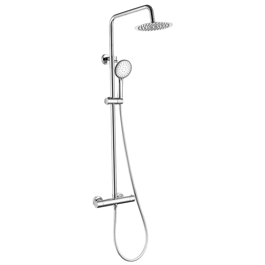 Ducha efecto lluvia de superficie cabezal 30 cm ducha termostática cromo