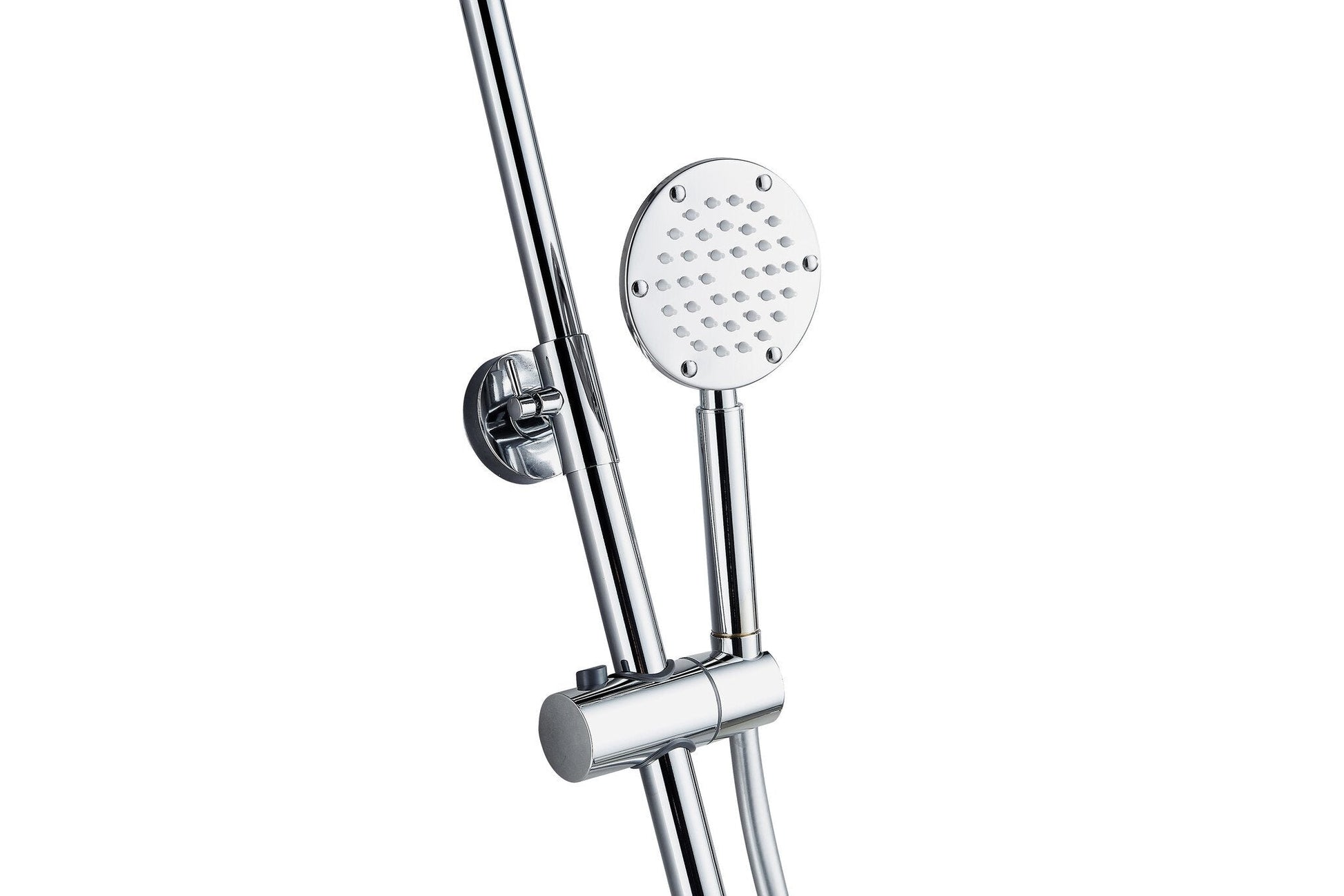 Ducha efecto lluvia de superficie cabezal 30 cm ducha termostática cromo