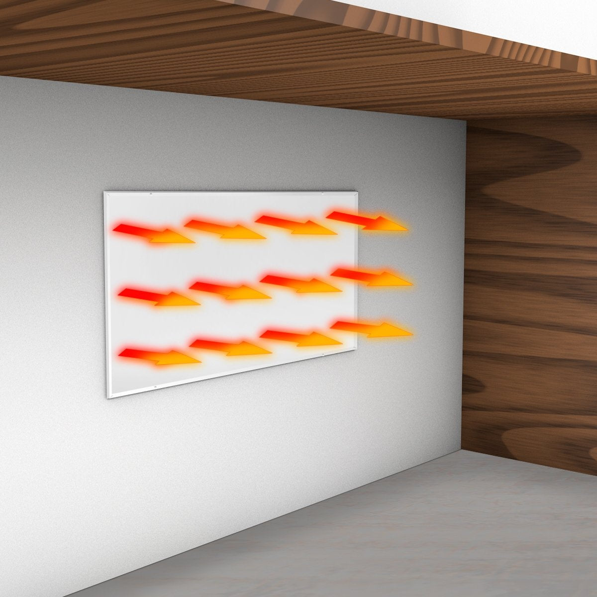 Panel infrarrojo QH-BV Serie atornillado 30 x 60 cm - 135Watt con regulador