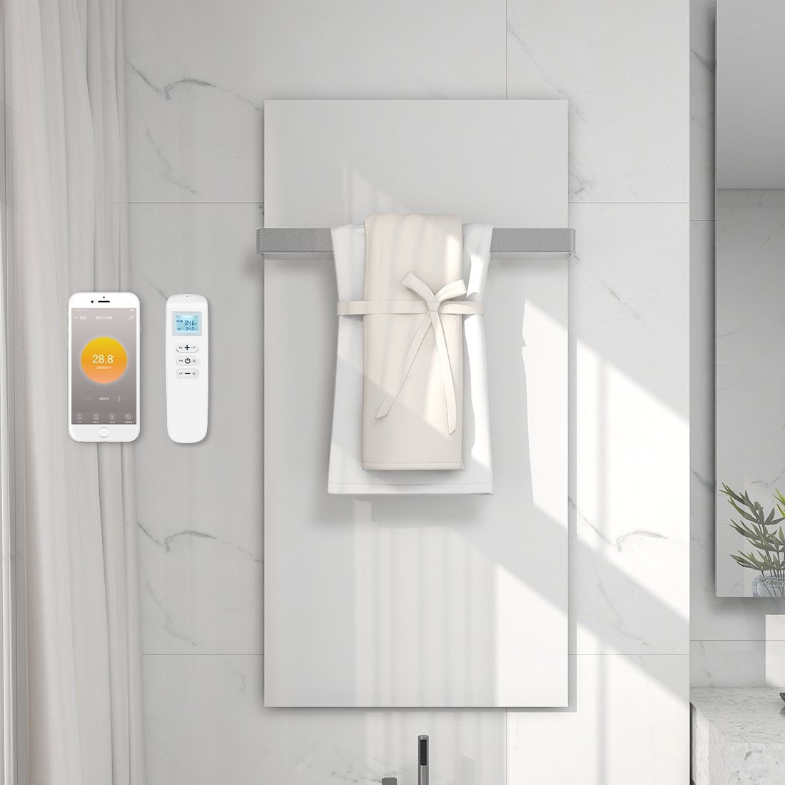 QH GD Infrared Panel Glass Series White 60 x 120 cm - 700 watts
