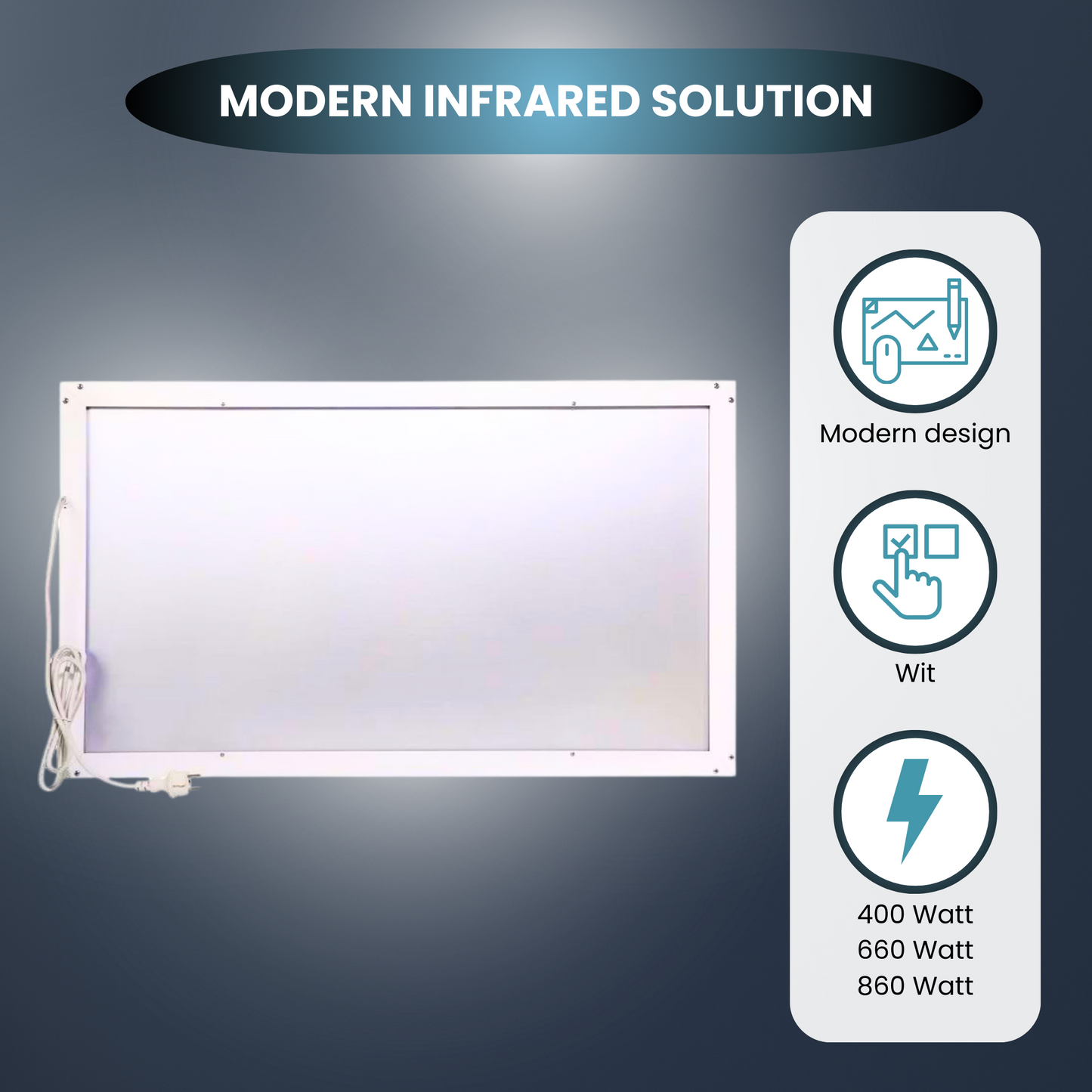 Panel infrarrojo QH-H4 Exclusive Serie 70 x 120 cm - 1000 vatios