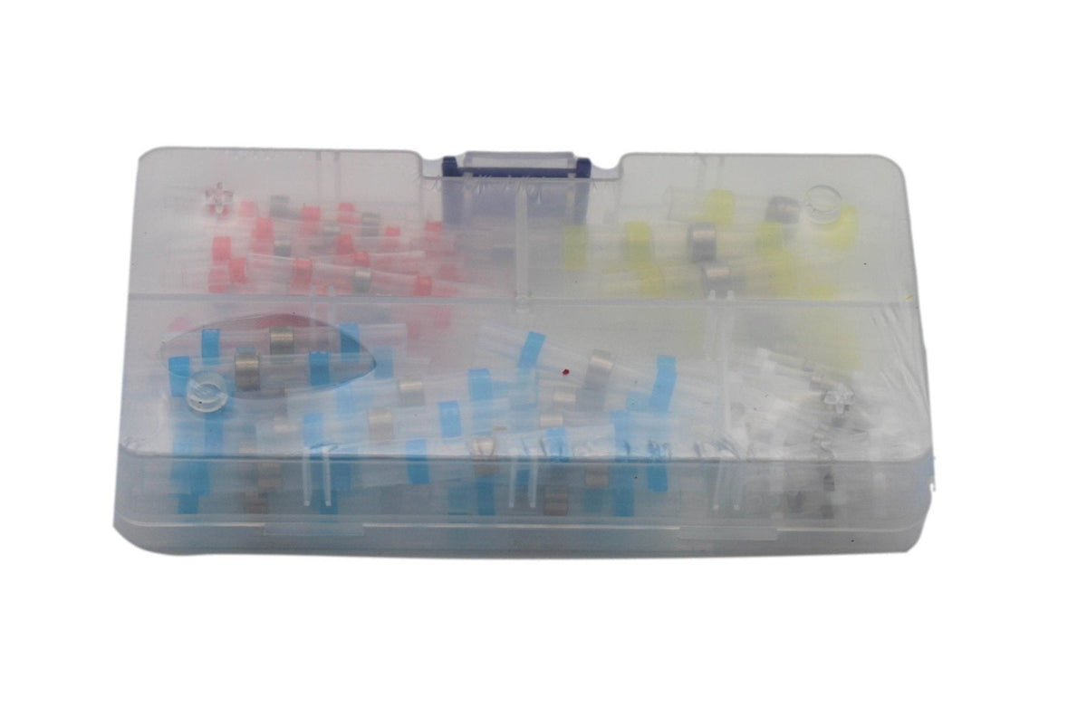 Set of 100 Solder Sleeves with Crimp Function
