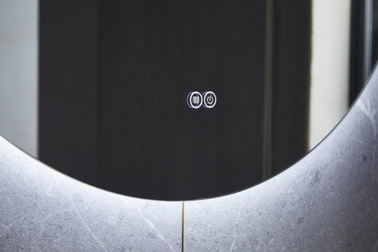 Espejo redondo 60 cm sin marco, iluminación LED perimetral y anticondensación