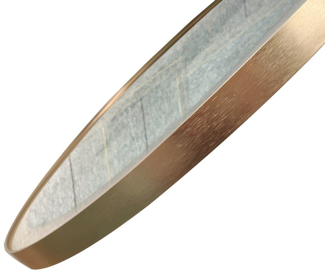 Spiegel rond 60 cm met gouden frame, led verlichting en anti condens