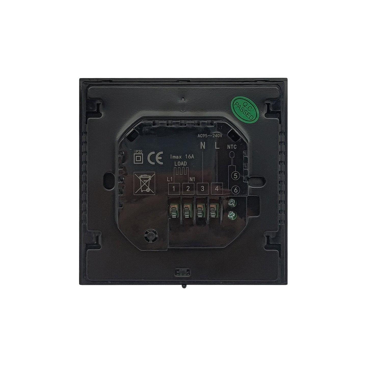 Termostato programable Touch-PRF 78 en blanco o negro