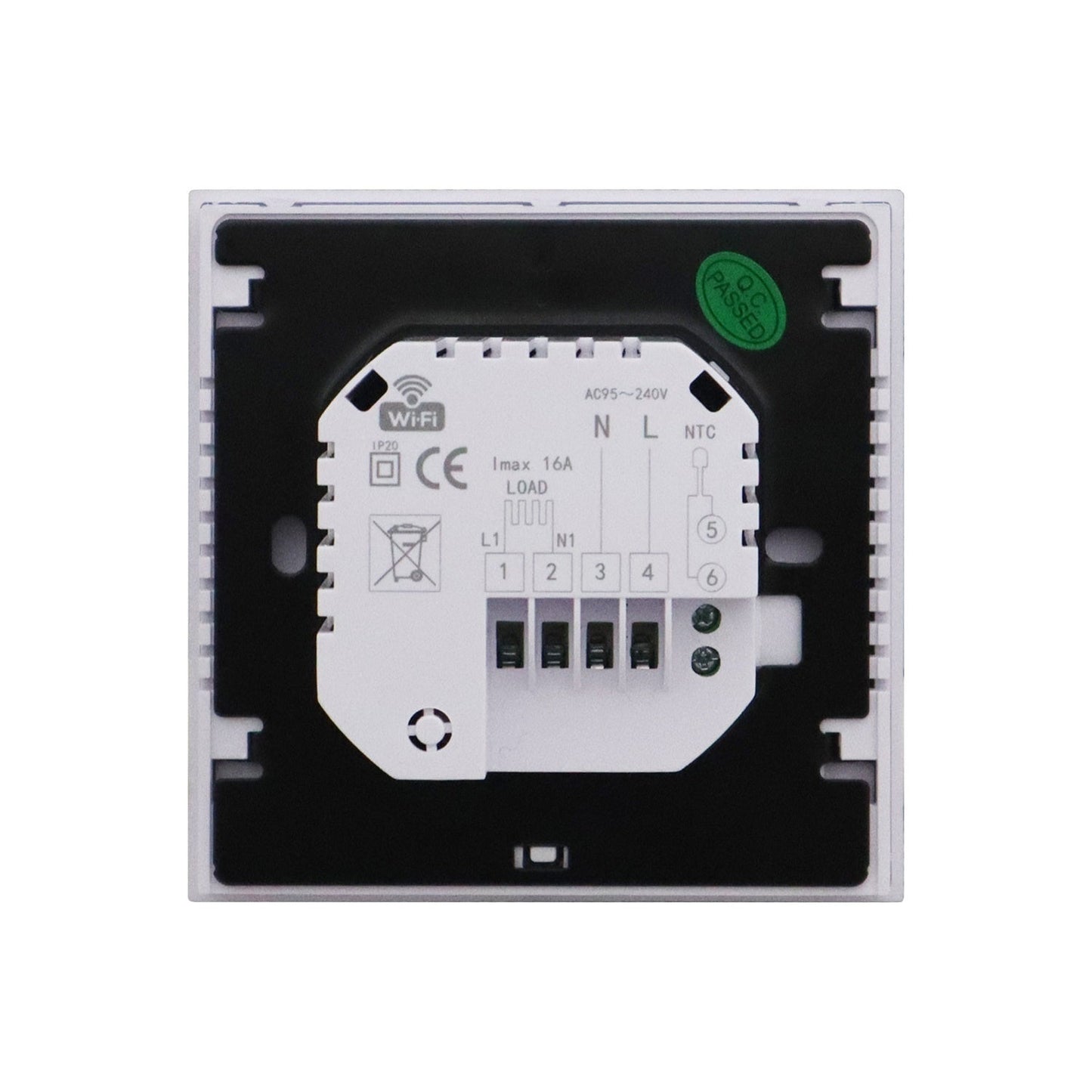Termostato programable Touch-PRF 78 en blanco o negro