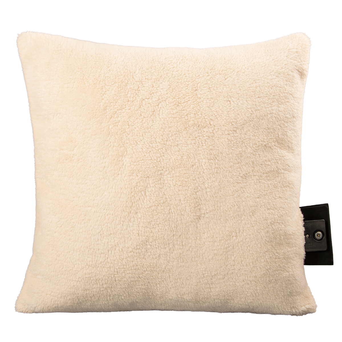 Heated Cushion Warmy off-white velvet